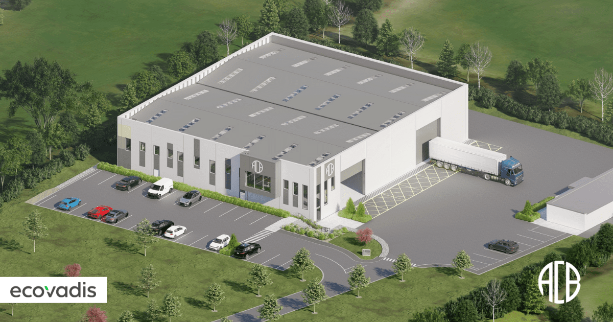 3D Render Aerial view of ACB Manufacturing Hub